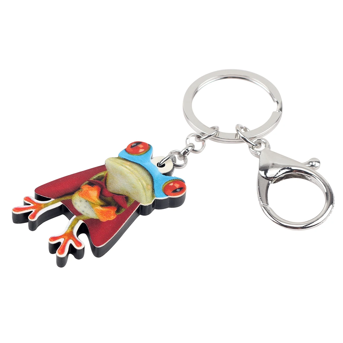 WEVENI акриловые брелоки с мультяшными лягушками держатель милые украшения в виде