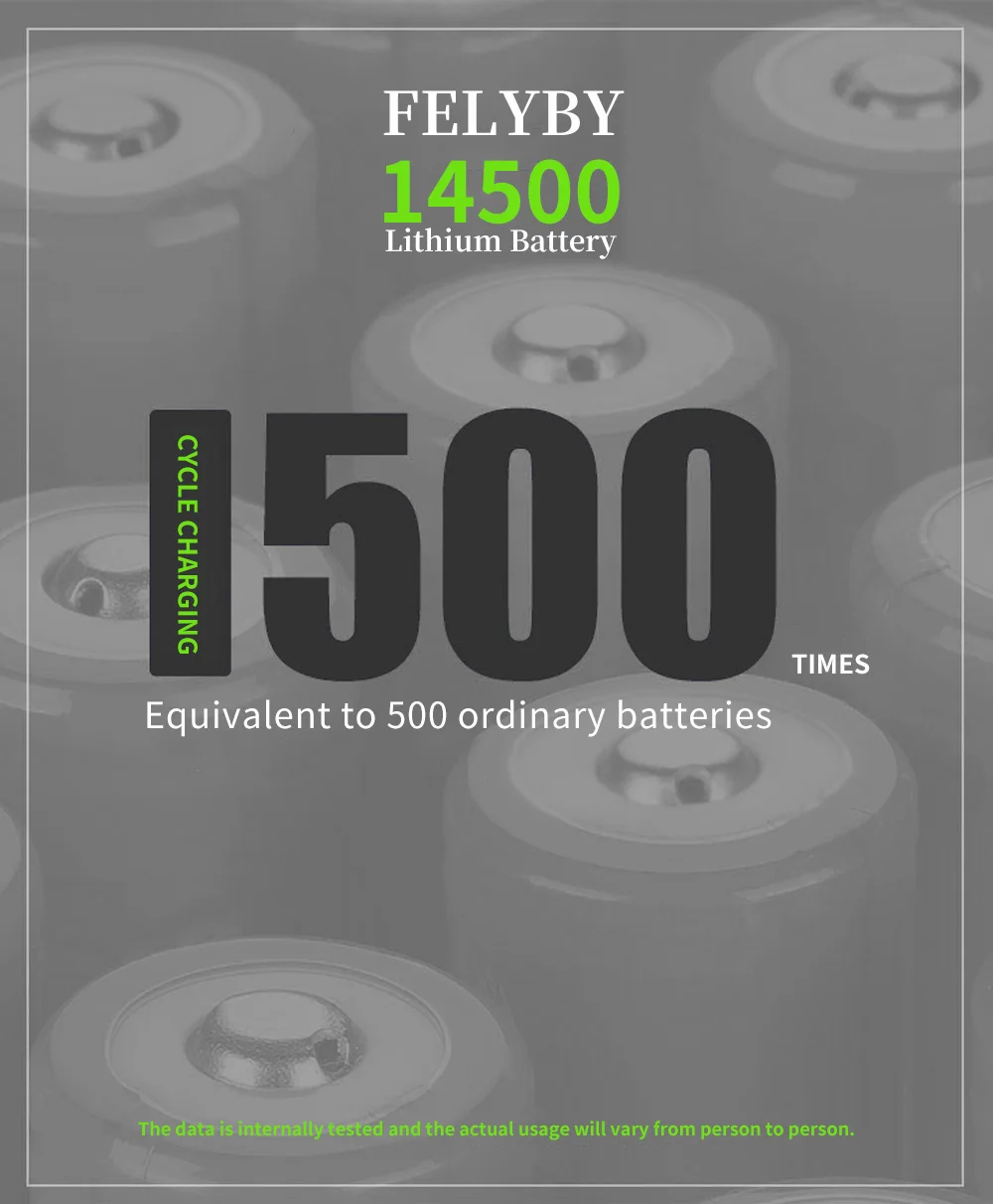 FELYBY 1 5 шт 3 7 V 1000mAh 14500 AA литий ионная аккумуляторная батарея с кнопками для камеры