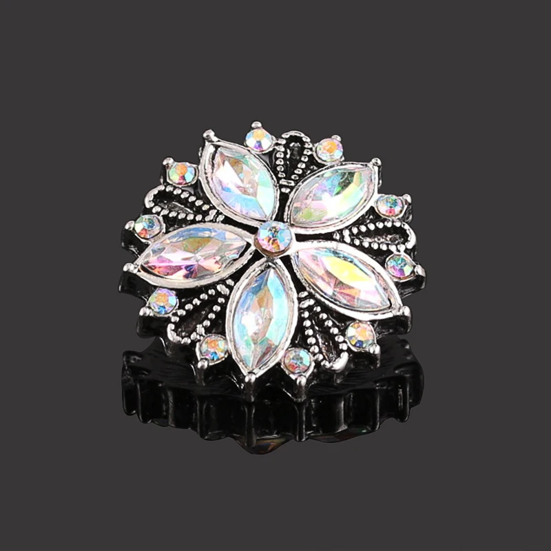 5 шт./лот кнопки с кристаллами украшений розы Цветочные пуговицы для Для женщин fit