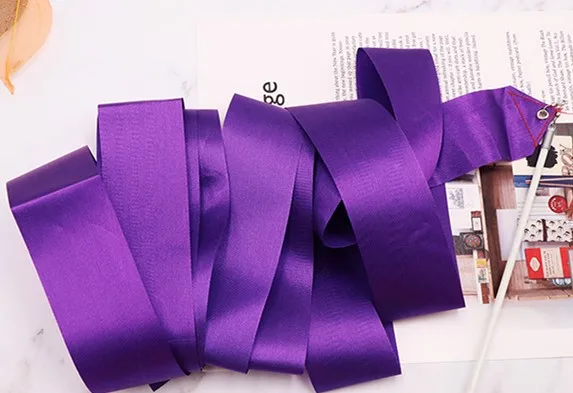 Purple 10 шт./партия лента для танцев, гимнастики, художественная гимнастика, балетный стример, крутящийся стержень, уличные спортивные игры для детей и взрослых, красочная игрушка - Цвет: Purple