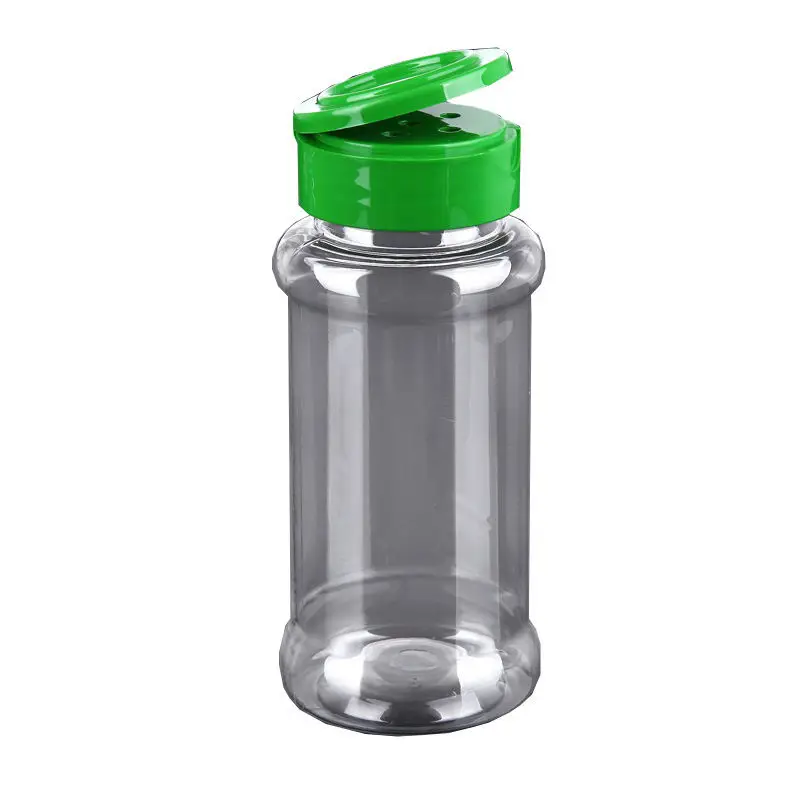 

4 PCs Plastic Spice Salt Pepper Shakers Seasoning Jar Can Barbecue BBQ Condiment Vinegar Bottle Kitchen Cruet 10.5*4 cm 80 ml