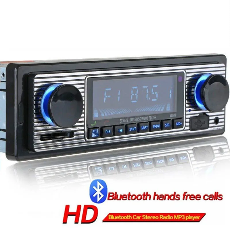 Автомобильный Радио Классический FM Ретро плеер Bluetooth стерео MP3 USB SD автомобиль u