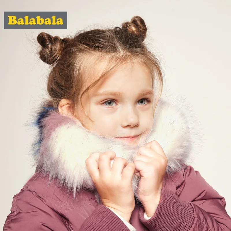 Куртка Balabala длинная без мороза куртка со съемной отделкой из искусственного меха