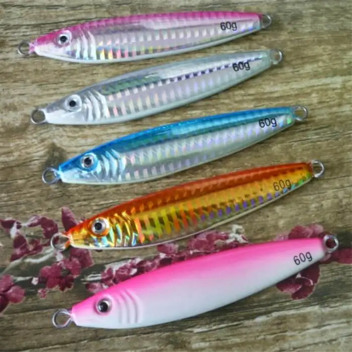 

5pcs Micro Butterfly Knife Jigs Slow lures Deep Water Jigging 40/60/80/100/120/150g Bionic Sea Fishing Bait Saltwater Freshwater