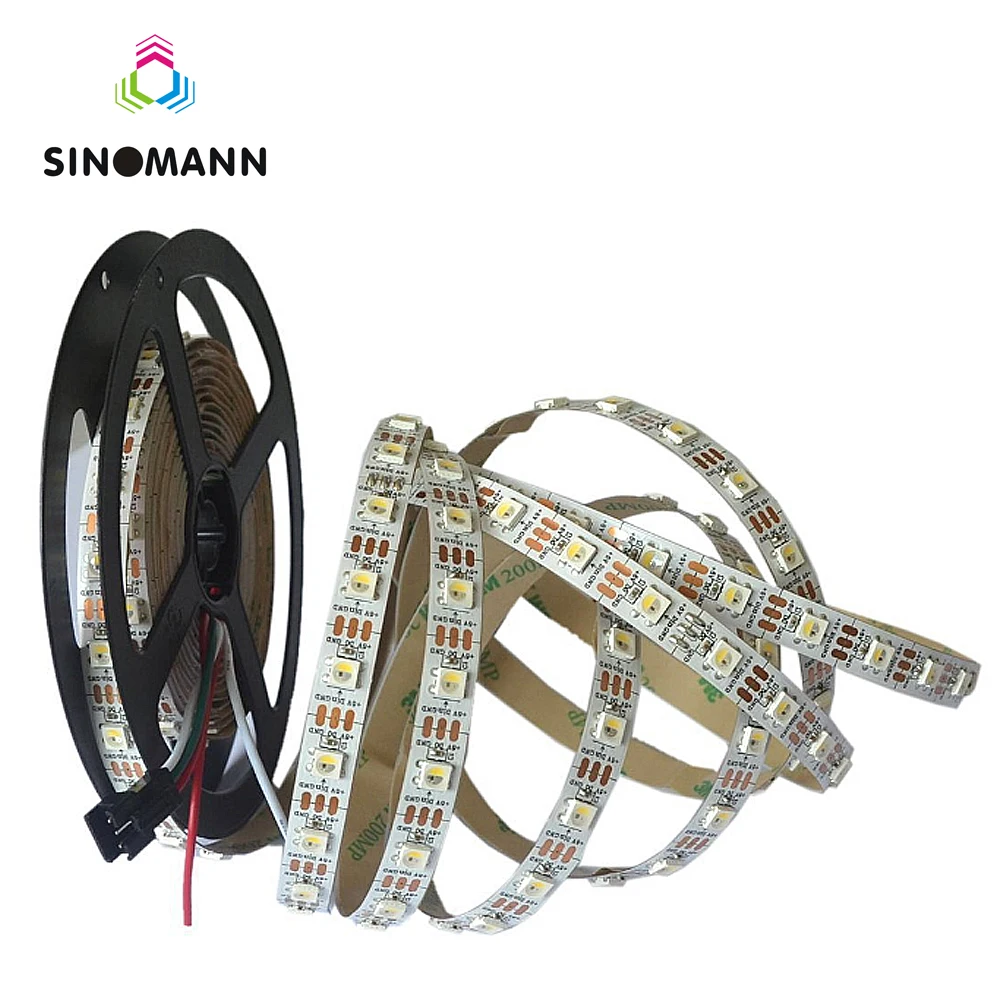 Светодиодная лента SK6812 RGBW 4 в 1 30/60/144 светодиодов/пикселей/м индивидуальная
