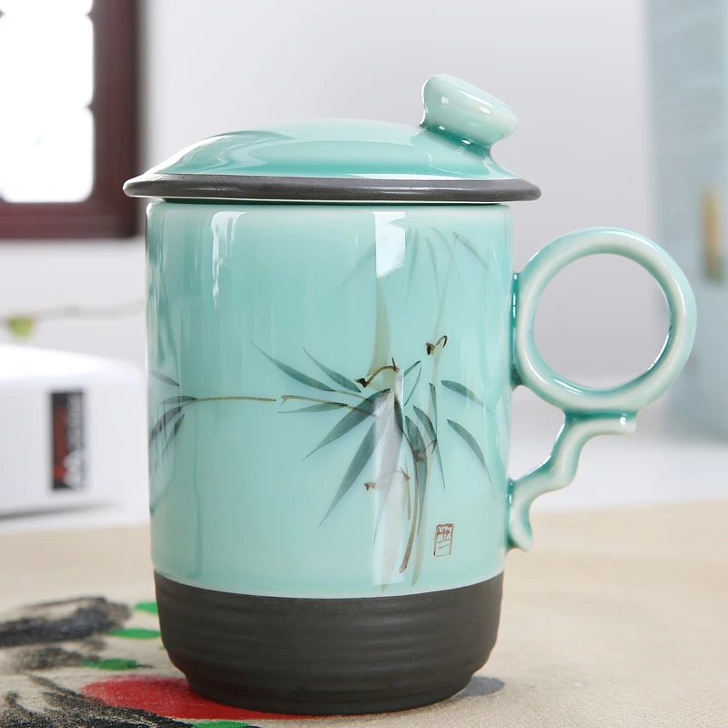 Керамические бутики Цзиндэчжэнь 260 мл фарфоровая чашка из селадона с ручной