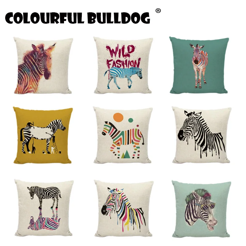 Лидер продаж наволочка с принтом зебры Геометрические черно-белые подушки для