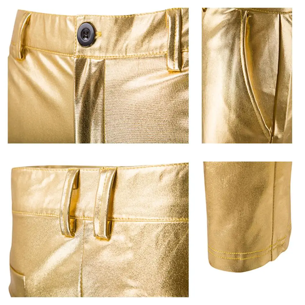 YUNCLOS мужские повседневные Ночные Клубные металлические мото джинсы стиль