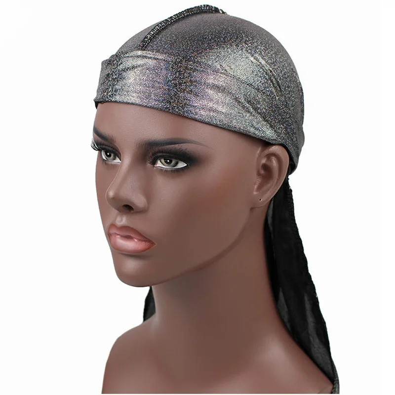 Унисекс Durags Бандана Хип-хоп Пиратская Кепка Du Doo Тряпичные повязки на голову