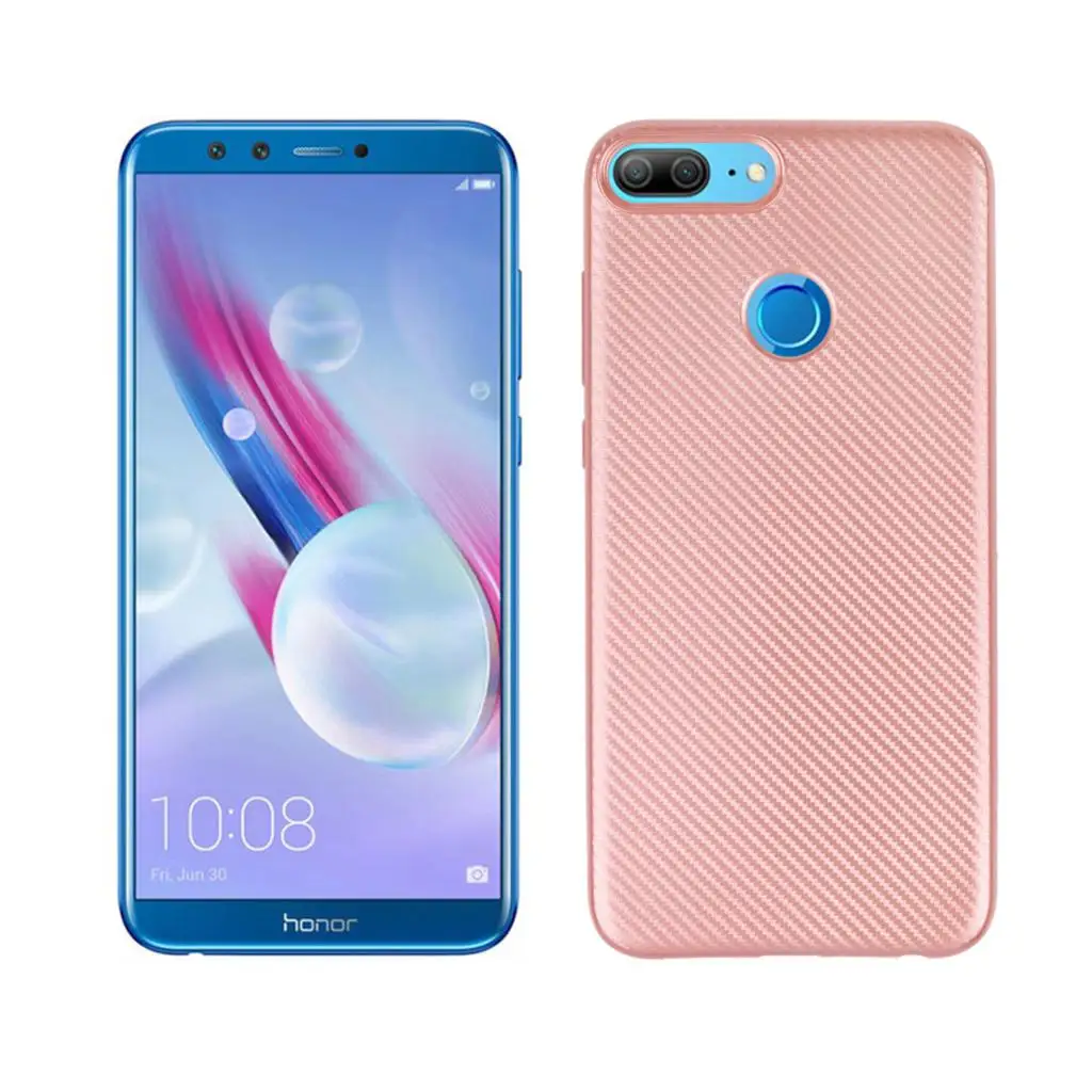Классический чехол для Huawei Honor 9 Lite из углеродного волокна с текстурой ТПУ