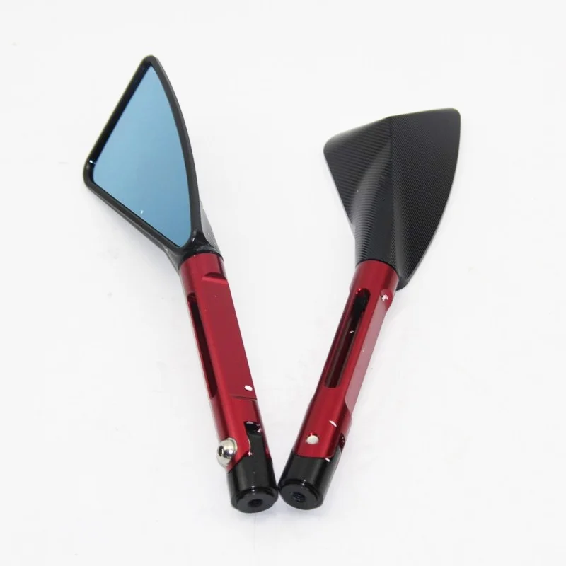 Triangle Red pacewker-алюминиевое мотоциклетное боковое зеркало заднего вида для Kawasaki z750 honda yamaha Suzuki Ducati - Цвет: Triangle Red