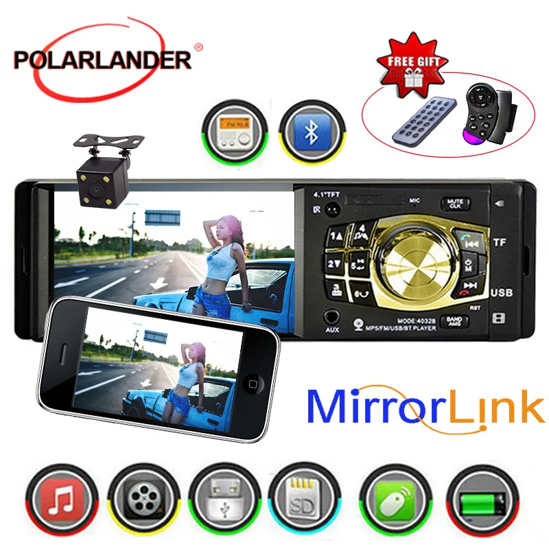 

Мультиязычный автомобильный MP5-плеер с поддержкой Bluetooth 2018 и USB-портом, 4,1 дюйма