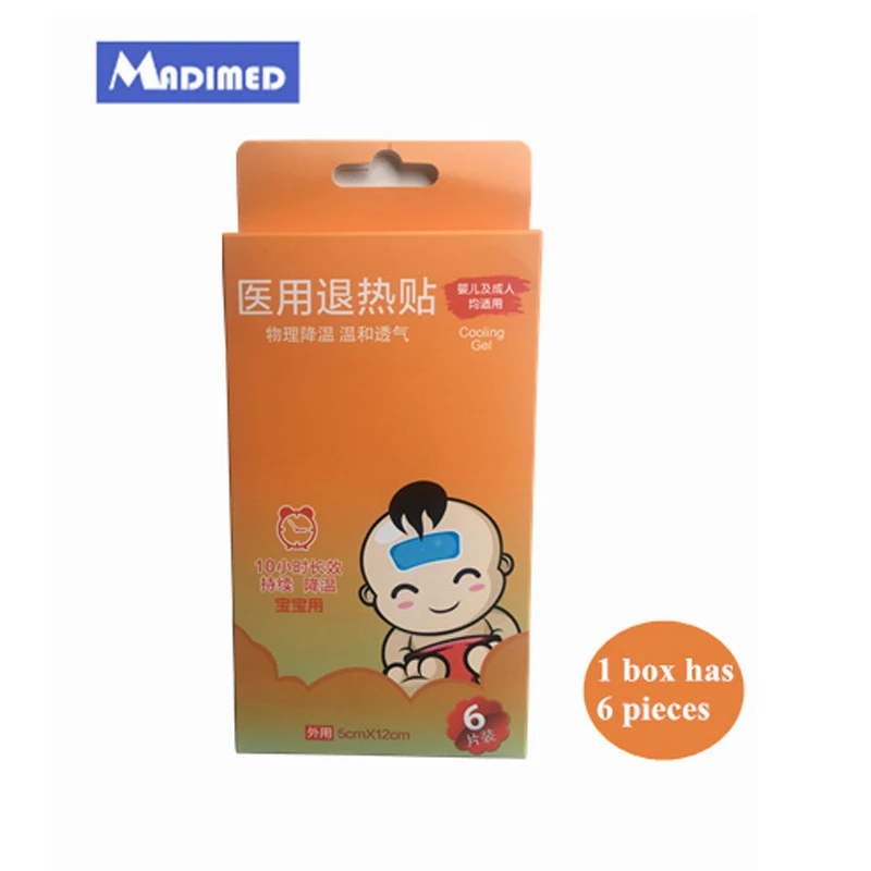 6 шт./коркор. медицинский охлаждающий гелевый пластырь снижающий температуру у