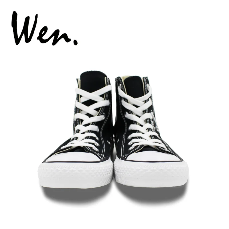 Кеды Wen мужские/женские высокие холщовые кроссовки с ручной росписью