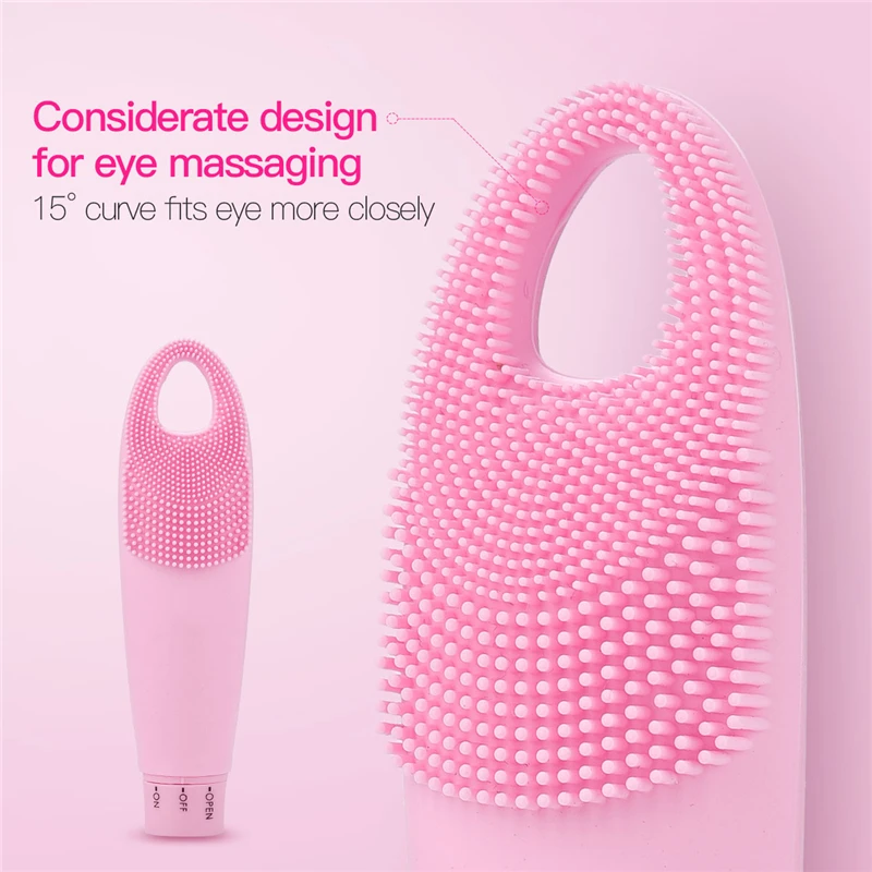 USB Facial Cleaning Massage Sonic Face Washing BrushWaterproof Silicone Face Cleanser Wrinkle Remover Device Skin Cleaner Care