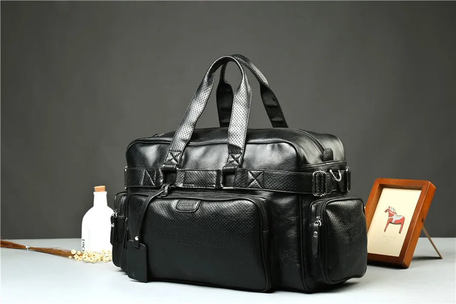 Мужская Дорожная сумка, большая дорожная сумка, известный бренд Bolsas, деловая сумка для багажа, дорожная сумка для путешествий, сумка из искусственной кожи на плечо, Повседневная Сумка-тоут