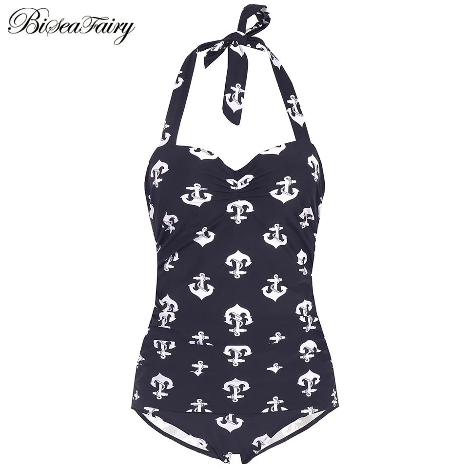 Женский слитный купальник Biseafairy винтажный большого размера плюс в стиле ретро