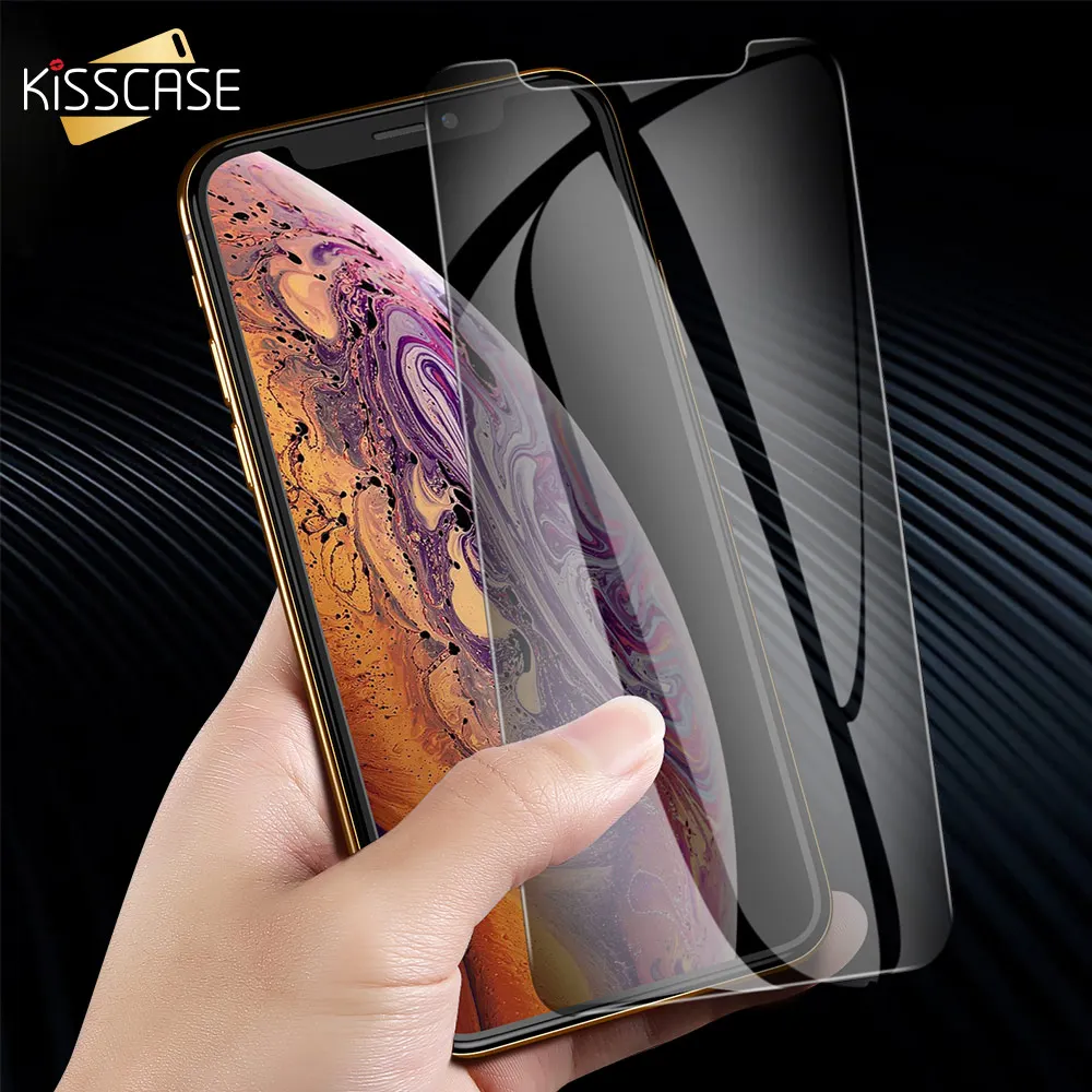 KISSCASE закаленное стекло для iPhone X XR 7 8 6 Plus XS MAX экранная пленка 6S полная защитная с