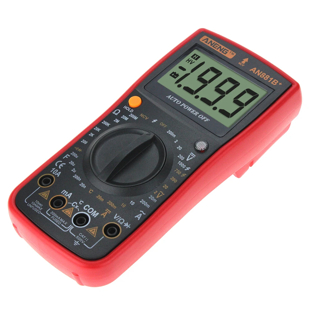 ANENG AN881B+ мультиметр цифровой тестер multimeter мультиметр с подсветкой транзистор тестер цифровой мини мультиметр мультитерка esr meter digital multimeter мультиметор capacitor tester мультиметр с температурой