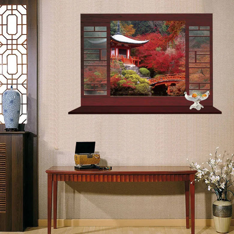 [Fundecor] Новый китайский стиль весенний вид Shanting садовый пейзаж 3d наклейки на стены