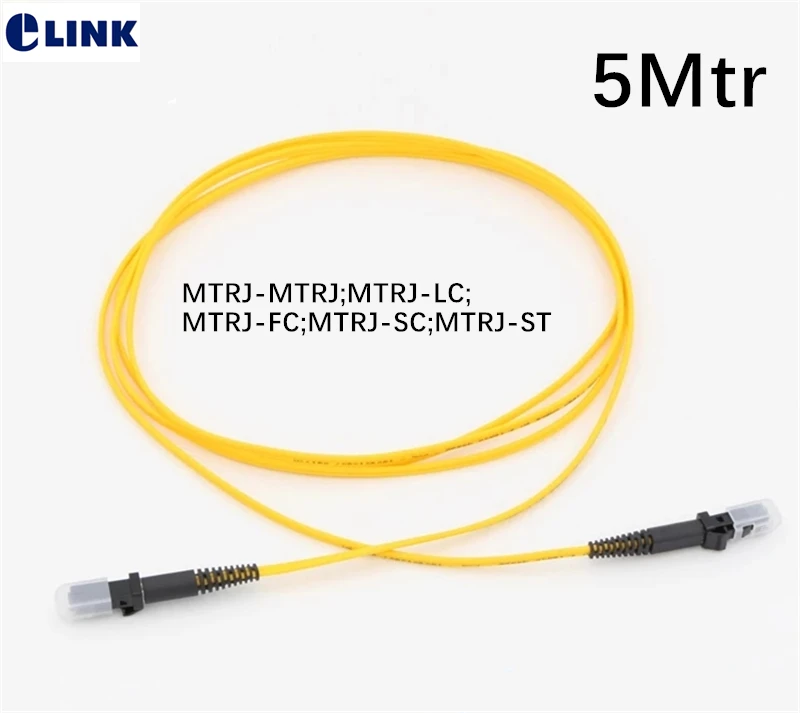 10PCS MTRJ 5M fiber Patchcord SM MTRJ-LC MTRJ-FC MTRJ-SC MTRJ-ST optical fibre jumper 5mtr duplex 9/125 OS2 Free shipping ELINK