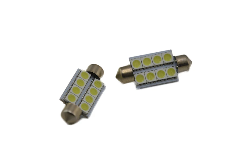 Универсальный 2 шт. 6 10 8 5050 SMD светодиодный 39 мм белый интерьер автомобиля
