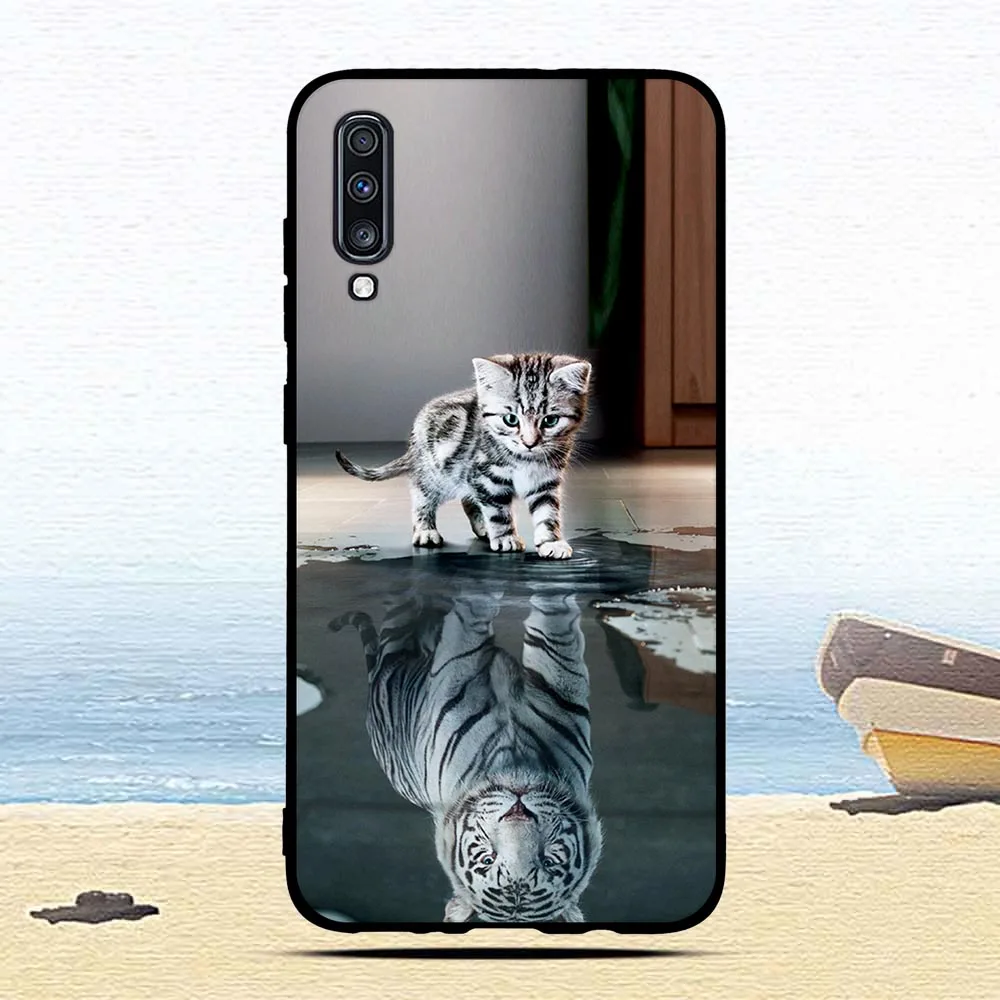14 Роскошный чехол для samsung Galaxy A70 A 70 животное, мультяшная кошка Узорчатая задняя крышка для мобильного телефона защитные чехлы Fundas Coque - Цвет: 14