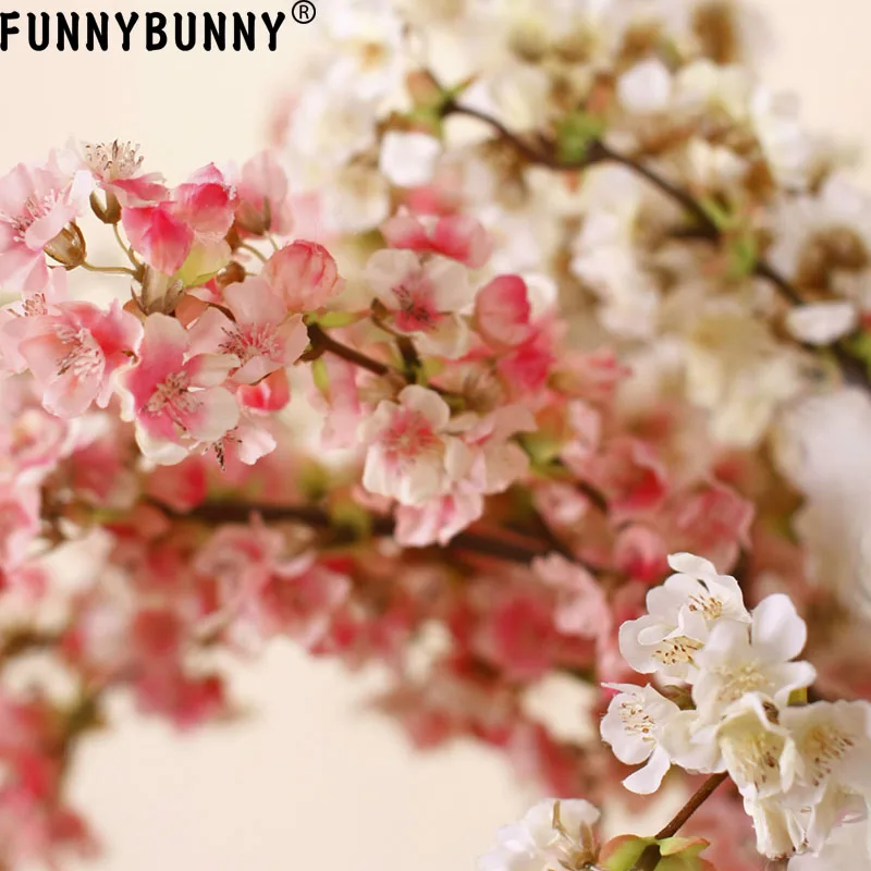 FUNNYBUNNY романтические искусственные ветви вишни шелковые цветы для дома Свадебные