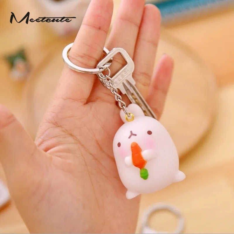 Meetcute 4 5 см безделушки миниатюрный кавайный брелок в виде кролика из смолы для