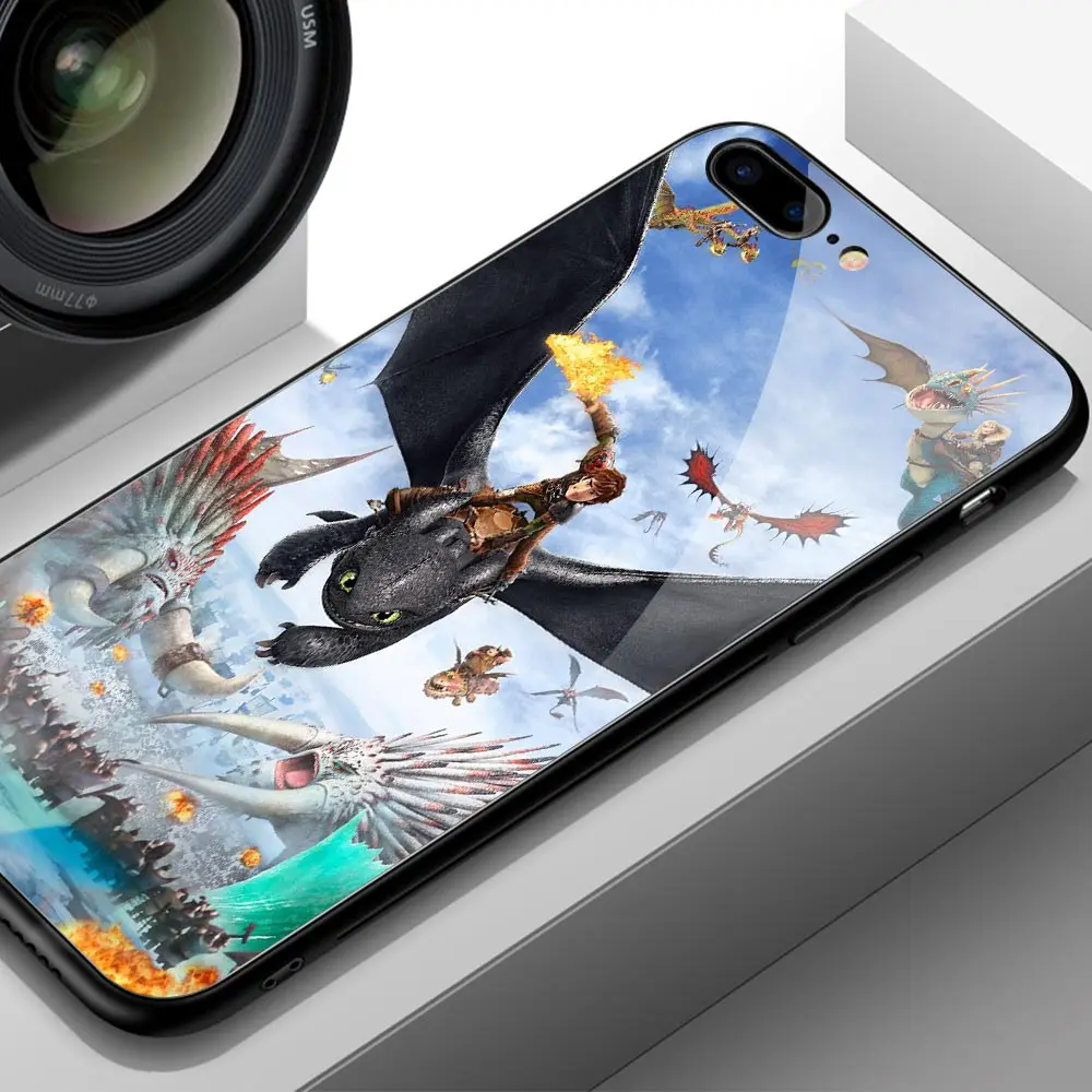 Чехол для iphone xs, чехол из закаленного стекла XR, чехол "Поезд дракона" для iphone 6, 6s, 7, 8 plus, X, XR, XS MAX, 11 pro max