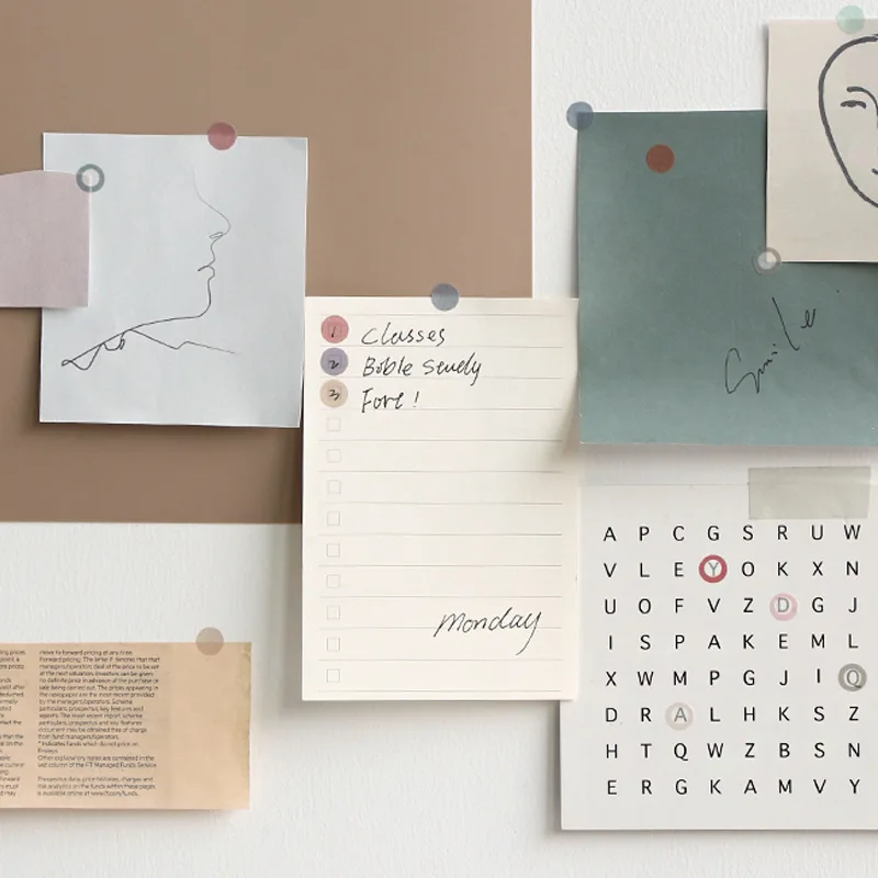 Круглые наклейки сделай сам милые круглые чистые креативные офисные Новые