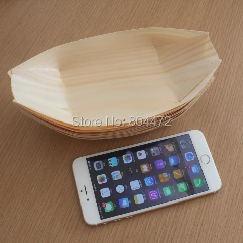 50 шт. Одноразовые Деревянные Подносы для суши лодки | Дом и сад