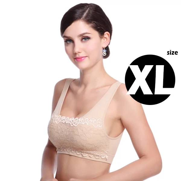 Khaki XL LASPERAL женский укороченный Топ Бюстгальтеры без косточек бюстгальтер пуш-ап цельный бесшовный бюстгальтер женский сексуальный кружевной топ без косточек нижнее белье Новинка - Цвет: Khaki XL
