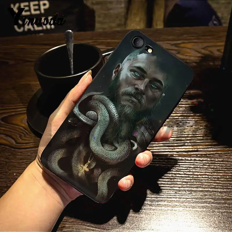 Yinuoda для iphone 7 6 X Чехол Ragnar Lothbrok Vikings Bling популярный мягкий чехол iPhone 8 6S Plus 5 XS XR