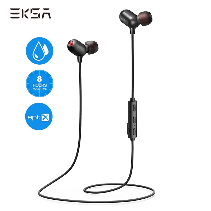 EKSA спортивные Bluetooth наушники IPX7 водонепроницаемые беспроводные 4 2 гарнитура с