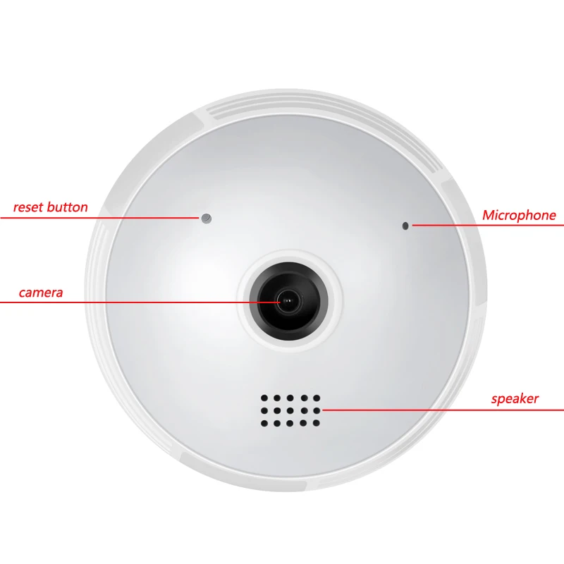 Камера видеонаблюдения панорамная лампа с Wi Fi 960p 360 пикселей IP HD ночное видение