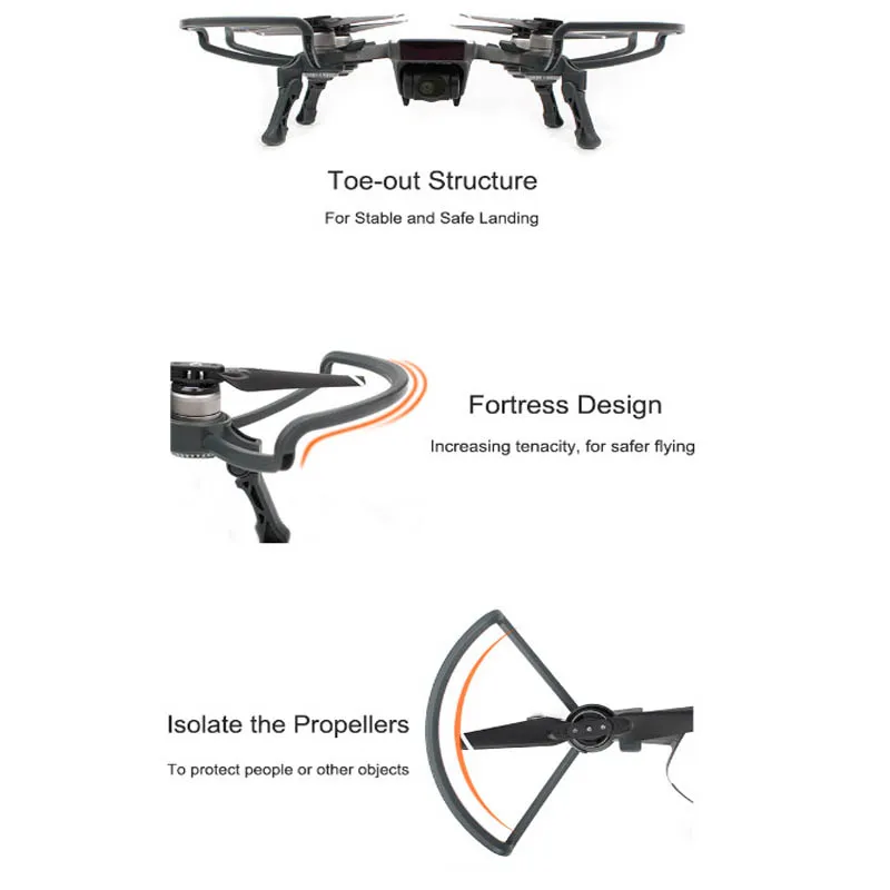 Защита пропеллеров защита от столкновений со складными ножками шасси для DJI Spark