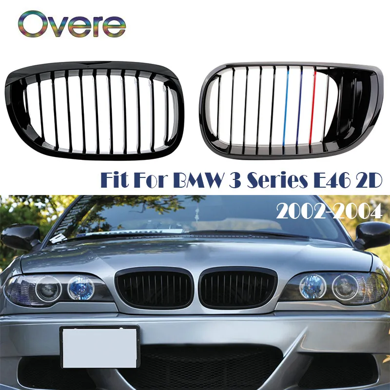 Овере автомобильный передний бампер гоночные решетки для BMW 3 серии E46 купе M3 2002 2003