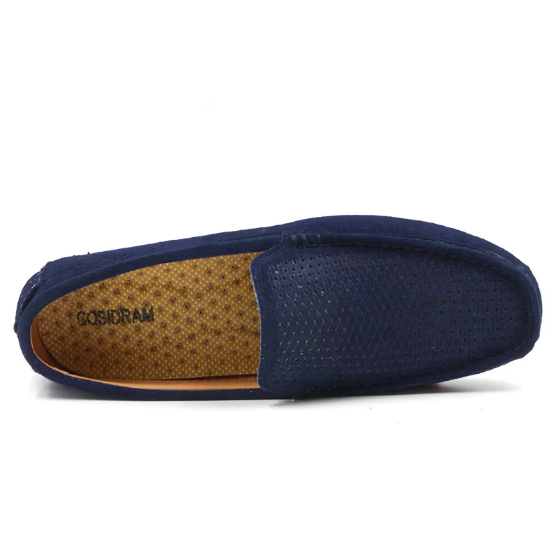 Мужские лоферы COSIDRAM мягкие дышащие из натуральной кожи на плоской подошве для