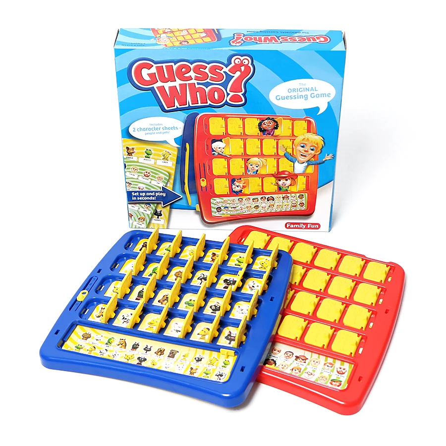 

Guess Who Classic Educational Board Game guessing game that lets you choose the characters Includes People and Pets sheets
