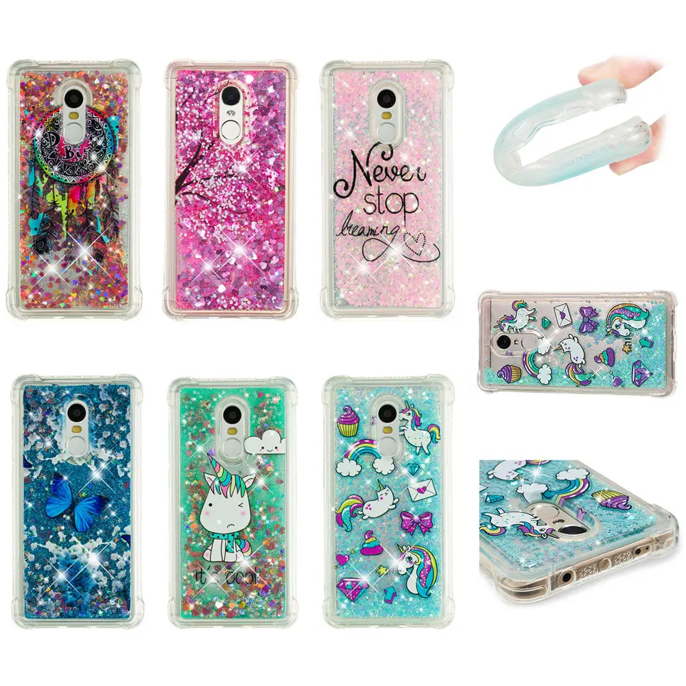 Glitter Stars Cover for Xiaomi Redmi Note 4 4X X4 Dynamic Liquid Debris TPU Quicksand Back Case Xiao Red mi Note4 X Note4X |