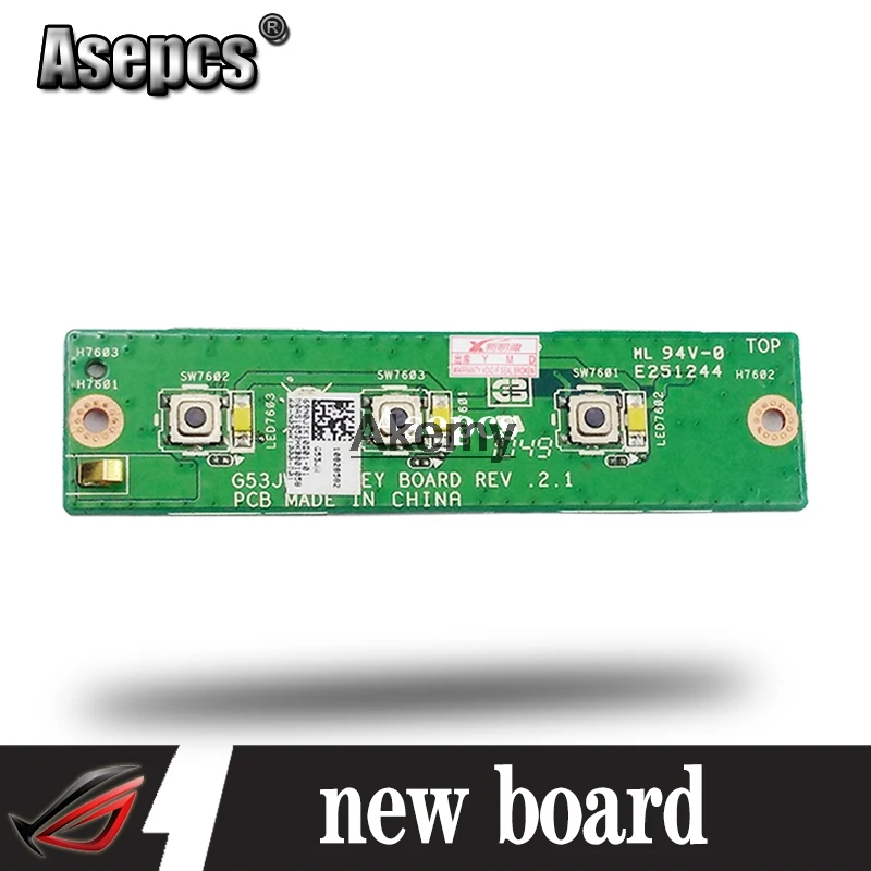 Для For Asus G53 G53J G53S G53JW G53SW G53SX VX7 VX7S кнопка включения питания доска|Компьютерные