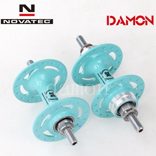 9 Bianchi Green 14T Красочные Novatec A565SBT A566SBT 32 отверстия фиксированная передача односкоростная велосипедная ступица Передняя и задняя 14 15 16 17T 2 подшипники 100 120 мм - Цвет: 9 Bianchi Green 14T