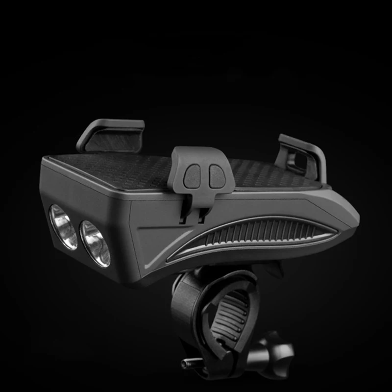 

Multifunction 4 IN 1 Bike Light 400 Lumens Bike Flashlight Bike Horn Phone Holder Power Bank Bicycle Front Light