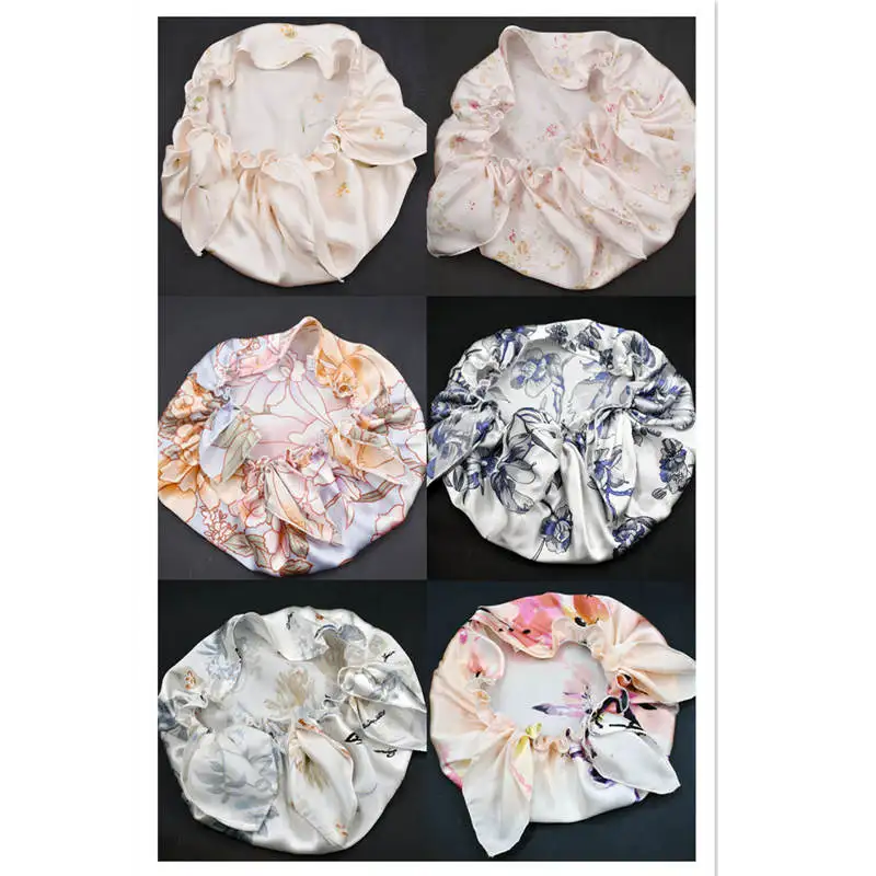 Новый 100% Шелковый ночной колпачок мягкий Чепчик для сна ночного обертывания