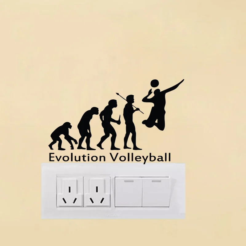 Волейбол EVOLUTION Виниловая Наклейка декоративная на выключатель Съемный украшения