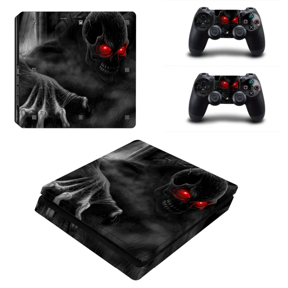 Защитная Виниловая наклейка для консоли Sony Playstation 4 Slim + на 2 контроллера PS4 S|vinyl