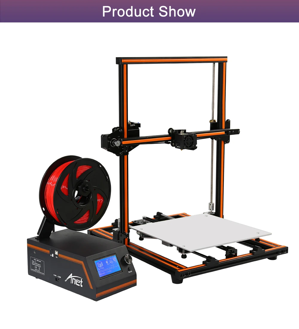 Высокоточный 3d принтер s Anet E10 Anet E12 большой размер сборка пластины легко Biuld Anet предварительно собранный полностью металлический 3d принтер наборы