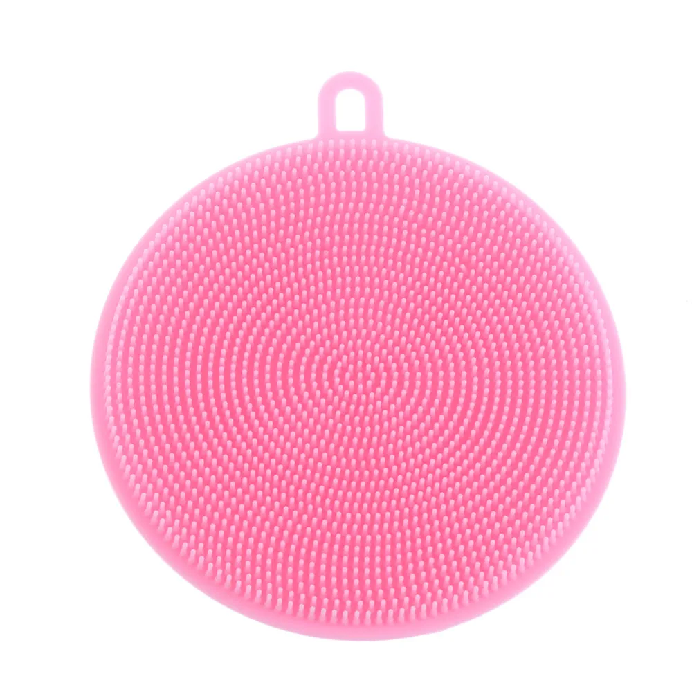 Pink 1 чехол из поликарбоната и силикона посудомоечная губка для мытья, скребок Кухня очистки антибактериальные инструменты щетка для мытья Кухня поставить аксессуары для уборки - Цвет: Pink