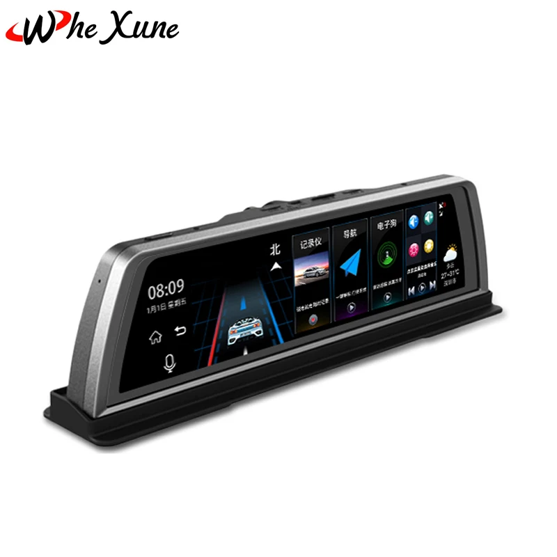 WHEXUNE FHD 1080P 4G 4 канальный ADAS Android автомобильный видеорегистратор Dashcam 1" центральная консоль зеркало gps WiFi задний объектив видео рекордер